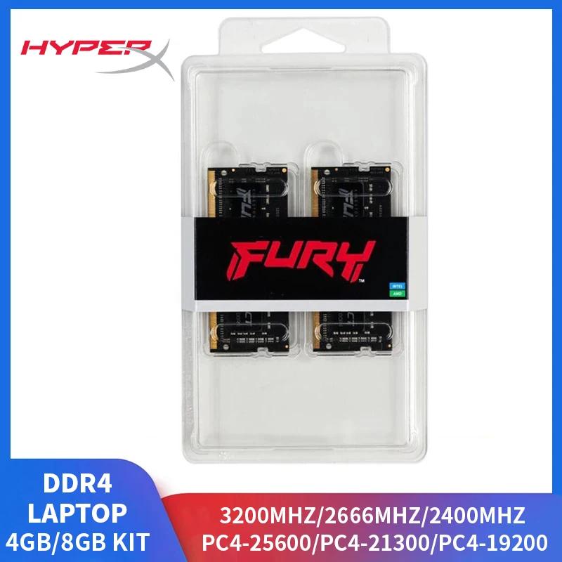 HyperX FURY RAM DDR4 8GB 4GB ŰƮ, 3200MHz 2666MHz 2400MHz Ʈ ޸, 260  PC4-25600 21300 19200 SODIMM Ʈ ޸